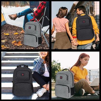 zazzy Smell Proof Backpack with Lock Smell Proof Bags with Combination Lock Travel Backpack for Men  Women Black