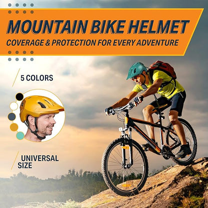 Bikeroo Bicycle helmet for adults for men and women, bicycle helmet for mountain biking, road cycling, electric bicycle, commuter cycling, scooter, visor of