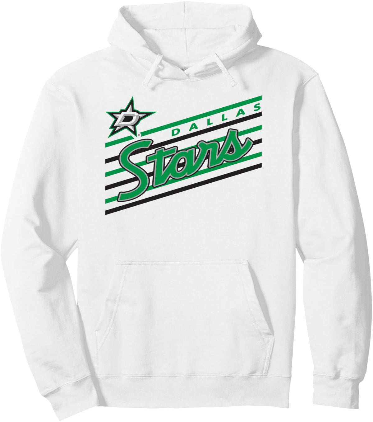 Dallas Stars Retro Performer White Officially Licensed Pullover Hoodie