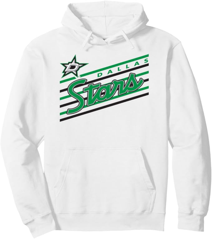 Dallas Stars Retro Performer White Officially Licensed Pullover Hoodie