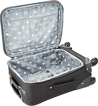 Rockland Expandable Spinner Carry On, Black, 19-Inch
