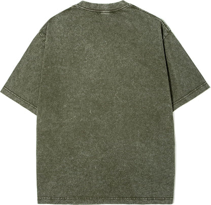 1 Piece Eadali Men’s Oversized T-Shirts – Washed Cotton Loose Fit Tees, Drop Shoulder Crew Neck, Vintage Baggy Style Streetwear Tops.