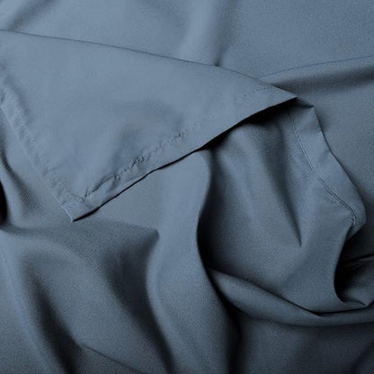 Southshore Fine Living, Inc. King Flat Sheets Only, Oversized Flat Sheet, 132" x 110" Hotel Quality Bedding, CaliforniaKing Top Sheet Stays Tucked on Toppers, Pillow Tops - Coronet Blue Sheets