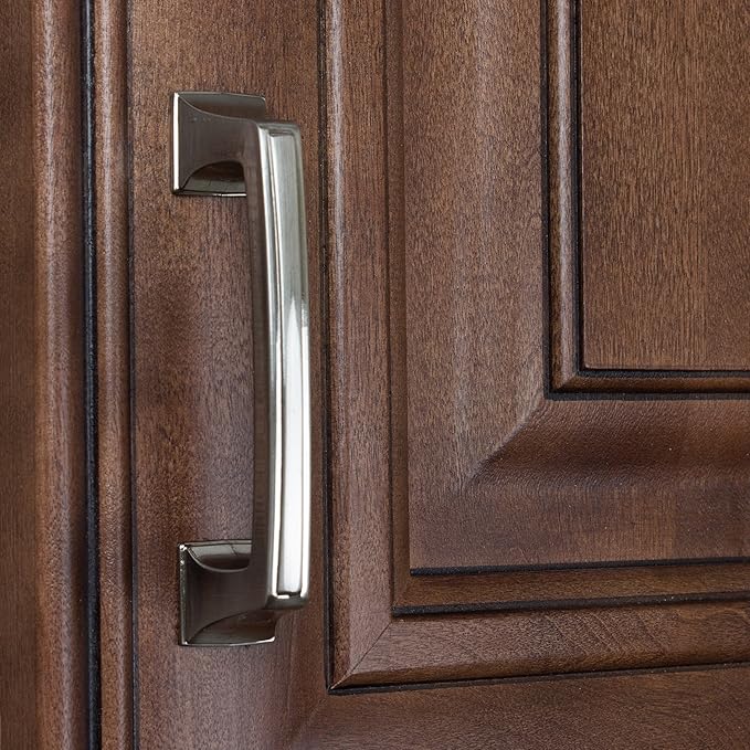 GlideRite Hardware 87380-SN-1 Type Hooks CC Deco Base Cabinet Pull, 3", Satin Nickel Finish