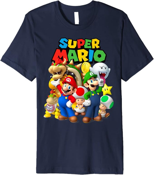 Super Mario Classic Group Shot Premium T-Shirt Premium T-Shirt