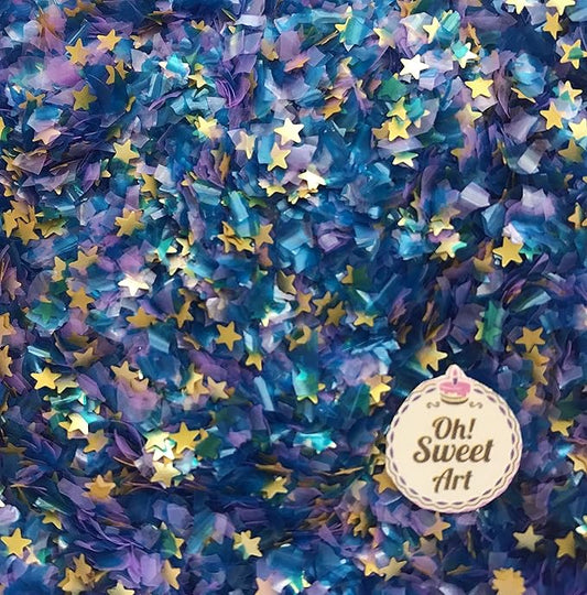 FROZEN BLUE II, flakes 1/4 oz. cakes, cupcakes, cookies By Oh! Sweet Art