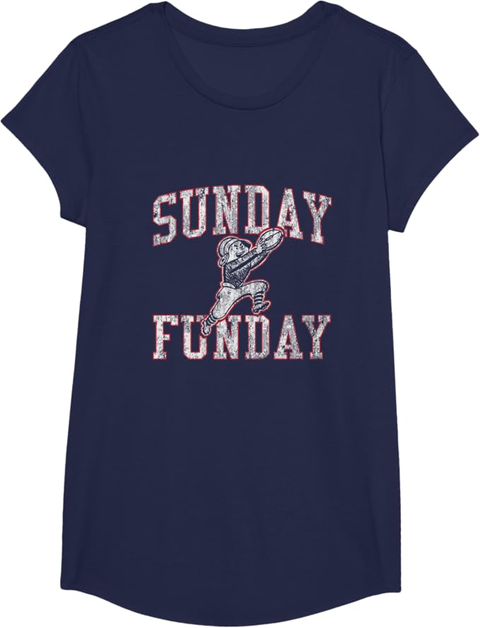 Vintage Sunday Funday T Shirt New England Football Retro Tee T-Shirt