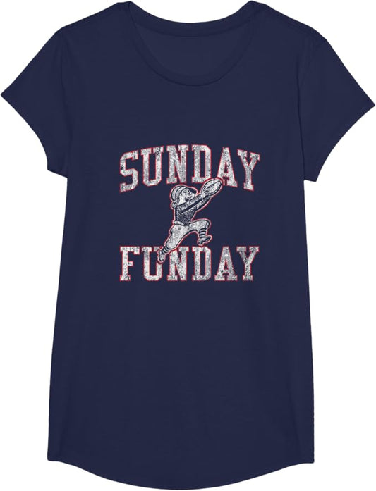 Vintage Sunday Funday T Shirt New England Football Retro Tee T-Shirt
