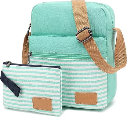 Leaper Girls Crossbody Purses for Kids 2 PCS Cross Body Bag Women Messenger Bag Girls Canvas Bag Cross Body Purse Set