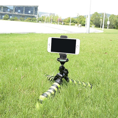 BONFOTO Universal Cell Phone Tripod Mount Adapter,Rotates Vertical and Horizontal, Adjustable with Padded Clip Fits for All Smartphones Compatible with All tripods