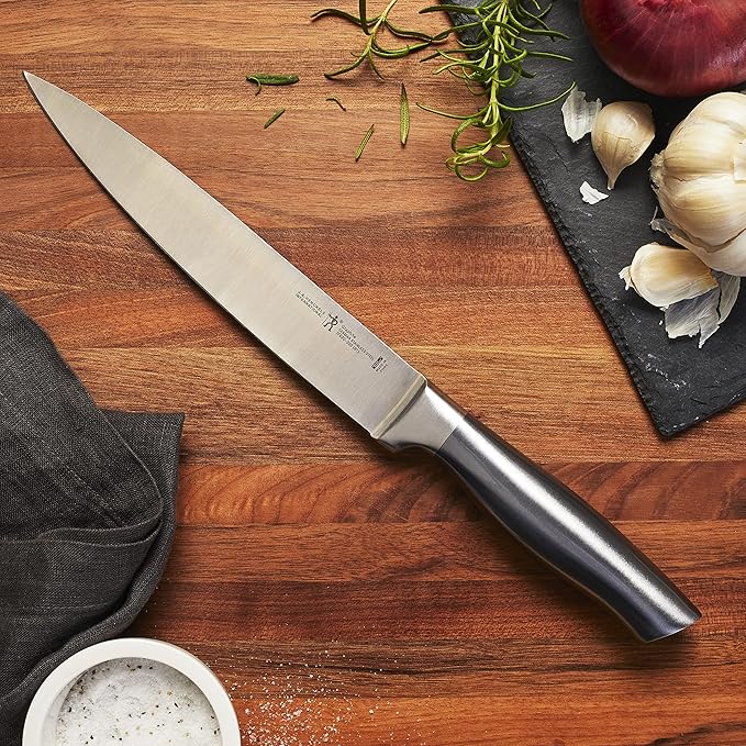 HENCKELS Graphite Razor-Sharp 8-inch Carving Knife, German Engineered Informed by 100 Years of Mastery, Silver