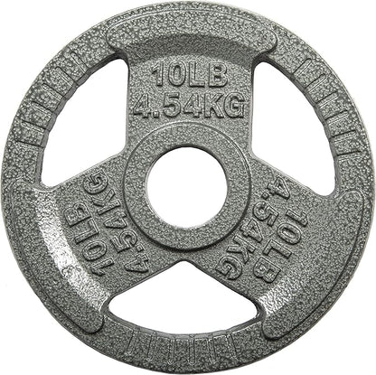 Olympic Cast Iron 2-Inch Weight Plates for Strength Training & Weightlifting, 255 Pounds Set, Multiple Packages
