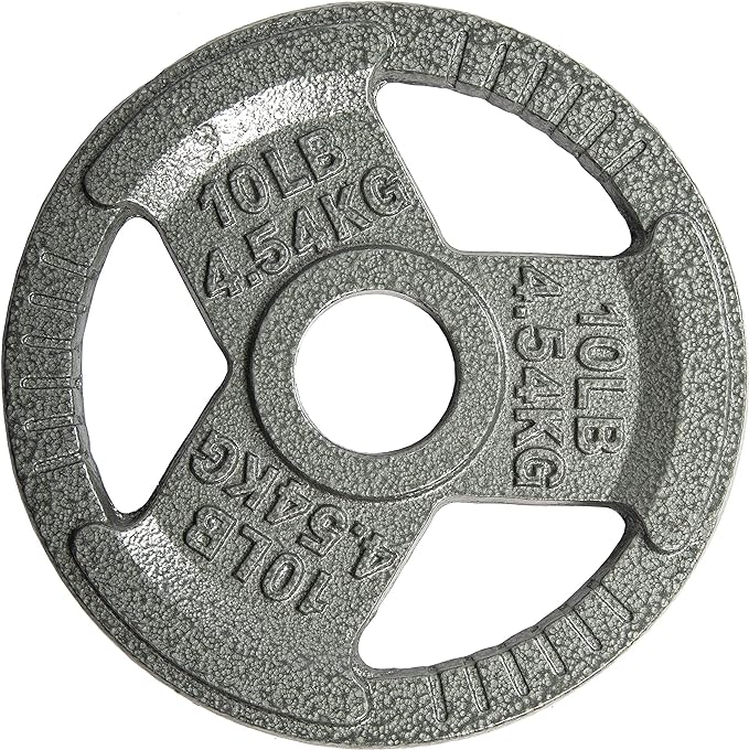 Olympic Cast Iron 2-Inch Weight Plates for Strength Training & Weightlifting, 255 Pounds Set, Multiple Packages
