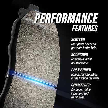 TEC Front Rear Ceramic Brake Pads Kit Replacement For 2018-2022 Jeep Compass KTC-100610