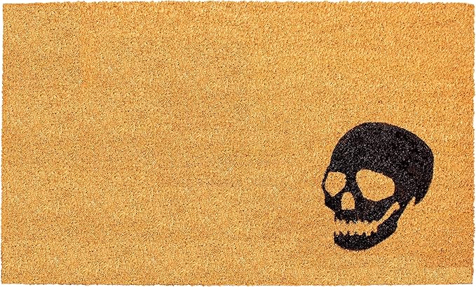 Calloway Mills 153591729 Black Skull Doormat 17" x 29"
