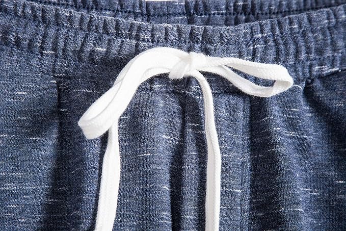 Men’s Casual Cotton Knit Short Drawstring Elastic Jogger Gym Shorts