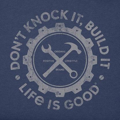 Life is Good Men's Crusher Tee Shirt, Short Sleeve Cotton Graphic T-Shirts, Build It