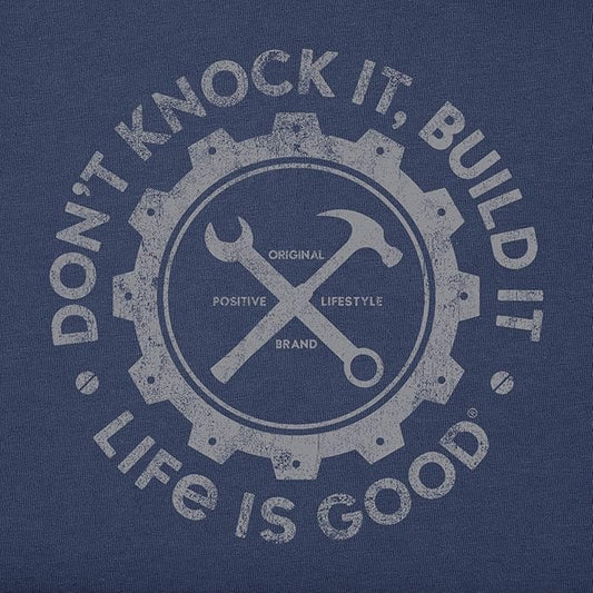 Life is Good Men's Crusher Tee Shirt, Short Sleeve Cotton Graphic T-Shirts, Build It
