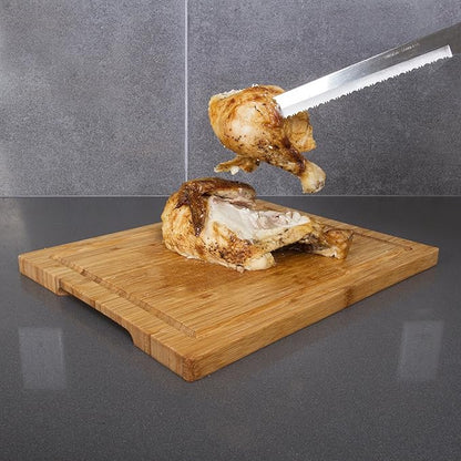 Carving Bread Knife  8 Ultra Sharp Surgical Stainless Steel Serrated All Purpose Kitchen Knife  Never Needs Sharpening - As Seen on TV and Live Demonstration