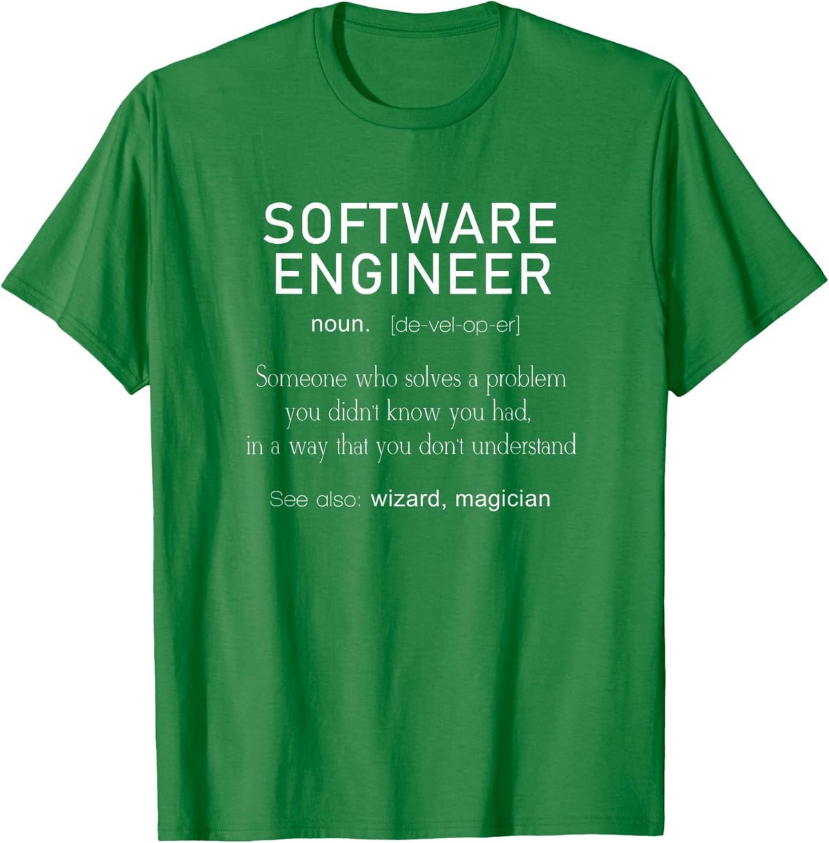 Software Engineer Definition Shirt Coder Definition T Shirt T-Shirt.