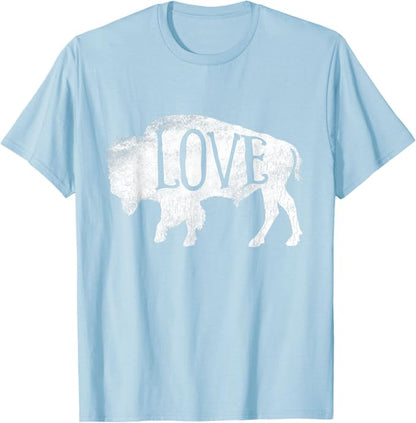 American Vintage Buffalo Silhouette Love Bison T-Shirt