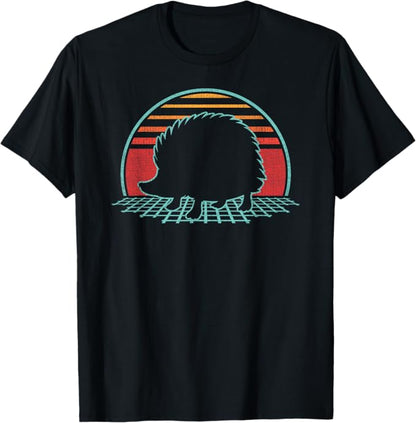 Hedgehog Lover Animal Retro Vintage 80s Style T-Shirt