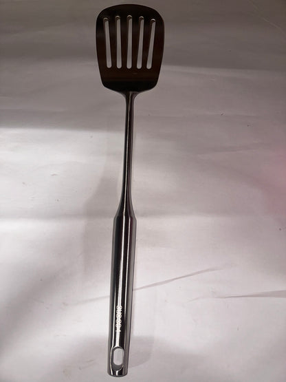Slotted Turner Spatula SUS 304 Stainless Steel Kitchen Spatula Slotted Turner Metal Spatula Heat Resistant 15 Inch - Easier for Flipping, Frying  Grilling