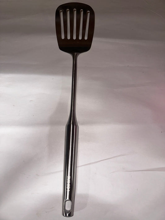Slotted Turner Spatula SUS 304 Stainless Steel Kitchen Spatula Slotted Turner Metal Spatula Heat Resistant 15 Inch - Easier for Flipping, Frying  Grilling