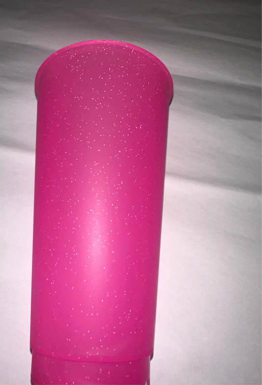 Pink Cups with Glitter