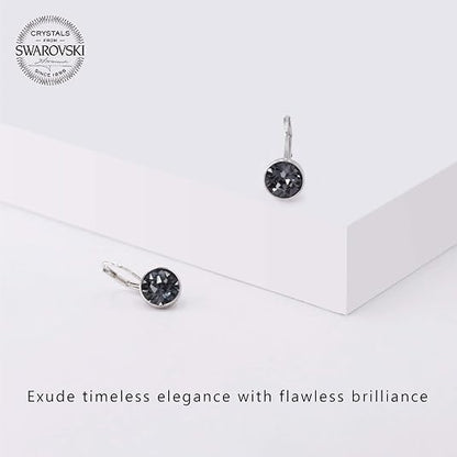 missaqua Gorgeous Solitaire Earrings for Women - Embellished with Austrian Crystals, Leverback Drop, Perfect for Any Occasion, Ideal Gifts for Women