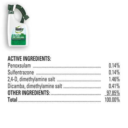 Roundup For Lawns₆ Ready-To-Spray, for Use on Southern Grasses, 32 fl. oz
