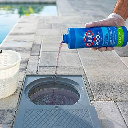 Clorox Pool&Spa Swimming Pool Sink to Clear Flocculant, Sinks Debris, Dead Algae, Large Particles & Other Matters to Pool Floor, 1 Quart (Pack of 1)