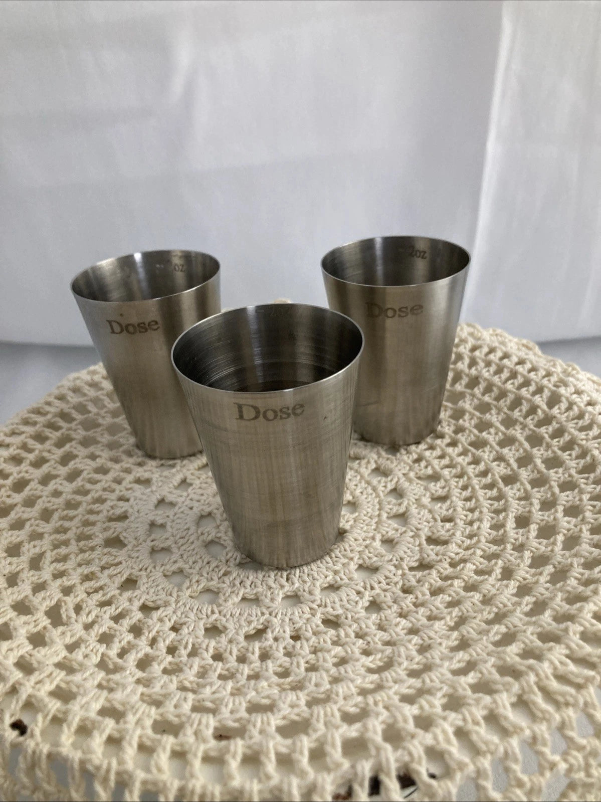 Dose Stainless Steel Shot Glasses 2oz Set Of 3 Cocktails Party Holidays