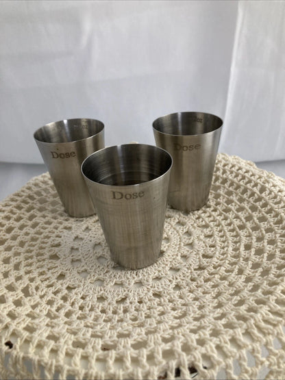 Dose Stainless Steel Shot Glasses 2oz Set Of 3 Cocktails Party Holidays