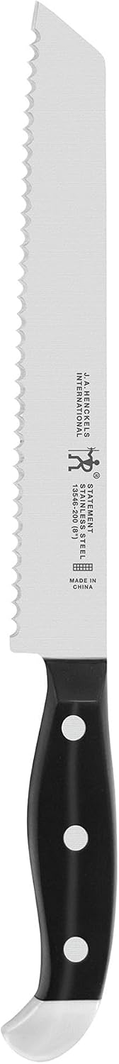 HENCKELS Statement Razor-Sharp 8-inch Bread Knife, Cake Knife, German Engineered Informed by 100+ Years of Mastery, Black