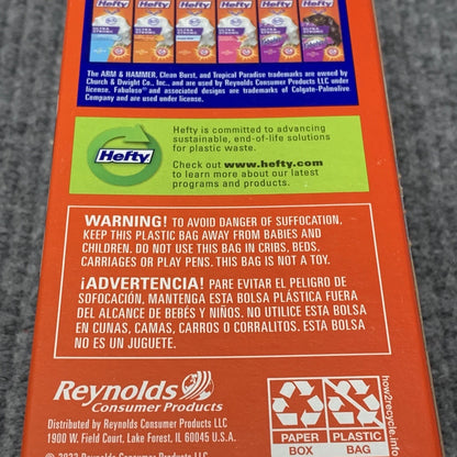 Hefty - Ultra Strong Trash Bags - Brand New - Pumpkin Spice 13 Gallon (20 Ct)