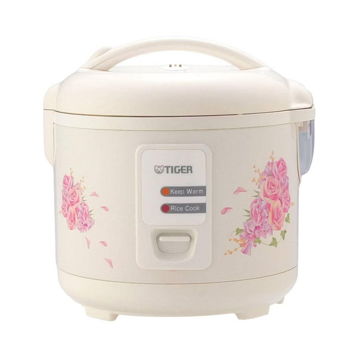 Tiger 5.5 Cup White Rice Cooker, Floral White