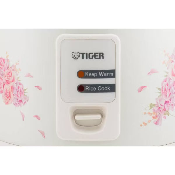 Tiger 5.5 Cup White Rice Cooker, Floral White