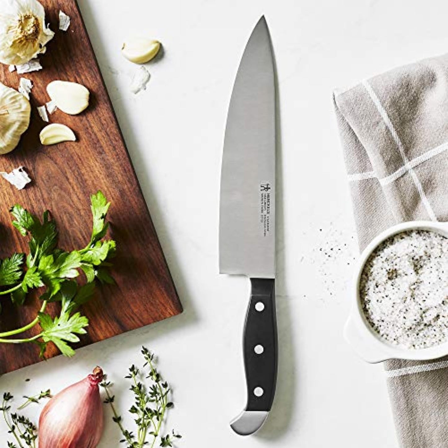 HENCKELS Statement Razor-Sharp 8-inch Chef Knife, German Engineered Informed by 100+ Years of Mastery, Black/Stainless Steel