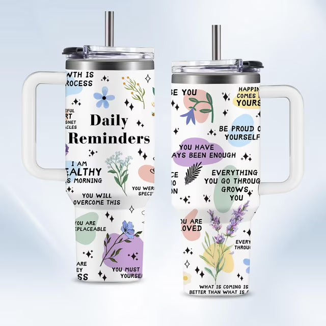 Vaso HYMONA Positive Daily Affirmations 40oz Tumbler | No Straw