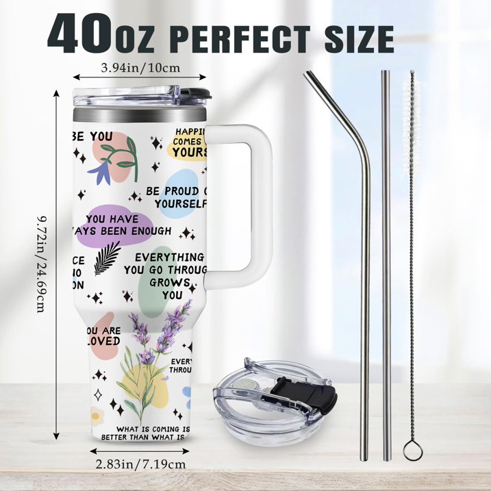Vaso HYMONA Positive Daily Affirmations 40oz Tumbler | No Straw