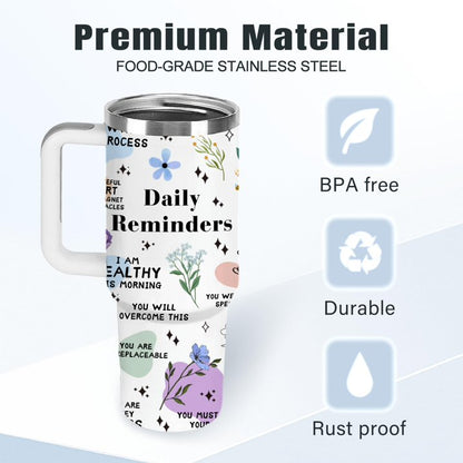 Vaso HYMONA Positive Daily Affirmations 40oz Tumbler | No Straw