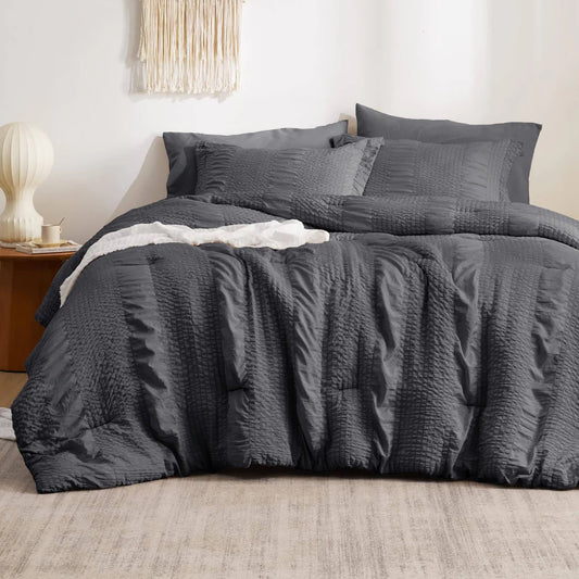 Bedsure Stripe Seersucker Pillowcases
