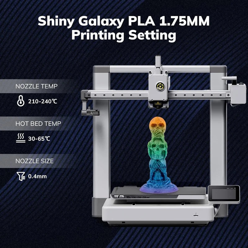 PLA Galaxy / Sparkle & Shiny 1.75mm, 1KG/2.2LB (Galaxy - Red Yellow Green Blue Purple)