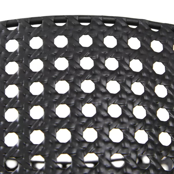 Set of 3 Metal Punched Planter Black - CosmoLiving by Cosmopolitan: Indoor/Outdoor, No Assembly Required, Decorative
