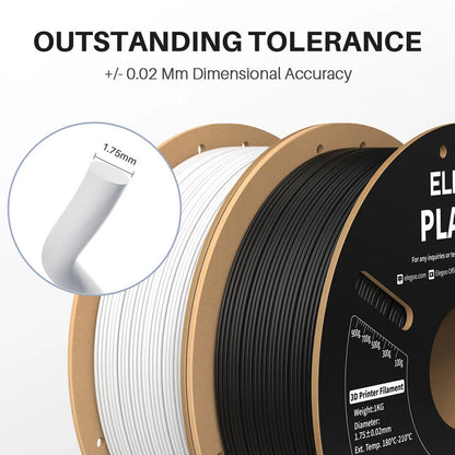 ELEGOO PLA PRO Filament 1.75mm White 1KG, 30-250mm/s Printing Speed Improved Rigidity 3D Printer Filament Dimensional Accuracy +/- 0.02mm, 1kg Spool (2.2lbs)