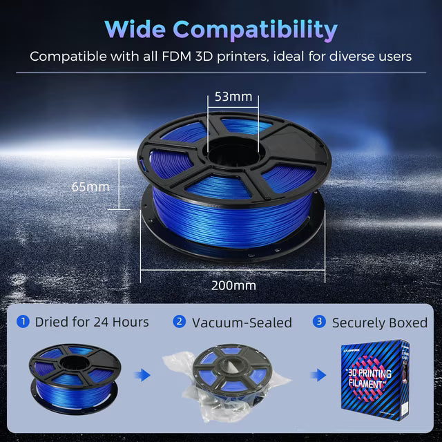 Flashforge PLA Filament 1.75mm, 1KG/2.2lbs PLA 3D Printer Filament, Skydiver