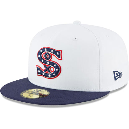 Chicago White Sox New Era Cooperstown Collection Wool 59FIFTY Fitted Hat - White ( Size 7 )