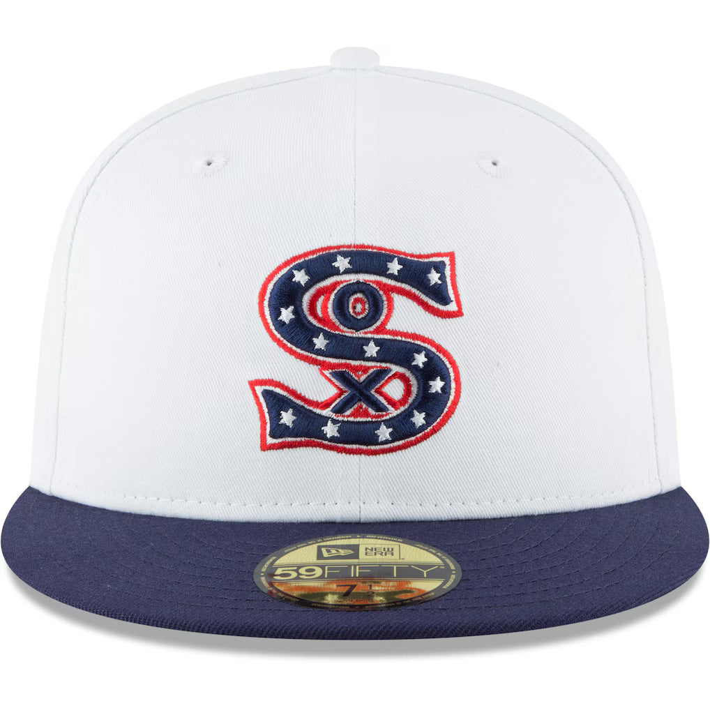 Chicago White Sox New Era Cooperstown Collection Wool 59FIFTY Fitted Hat - White ( Size 7 )