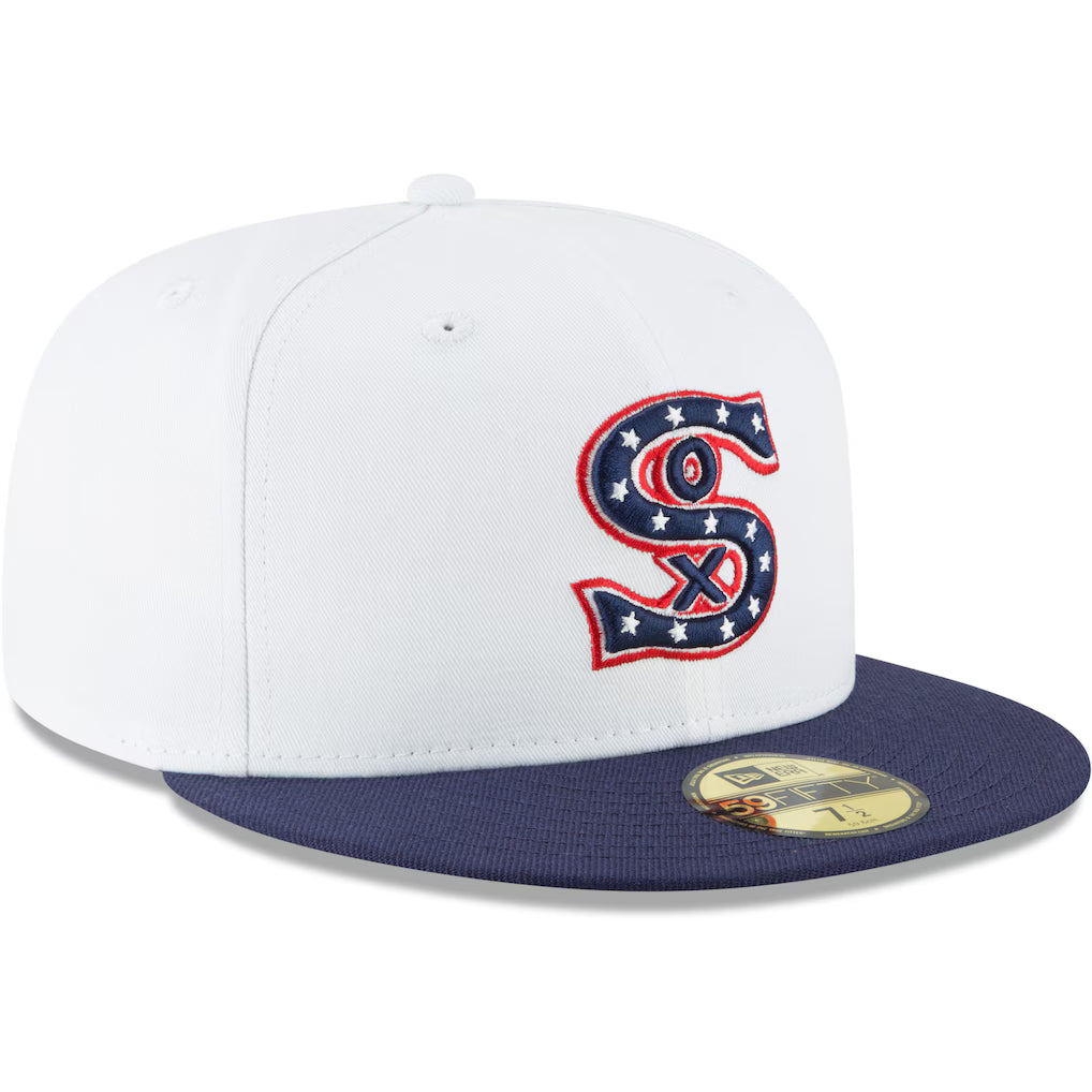 Chicago White Sox New Era Cooperstown Collection Wool 59FIFTY Fitted Hat - White ( Size 7 )